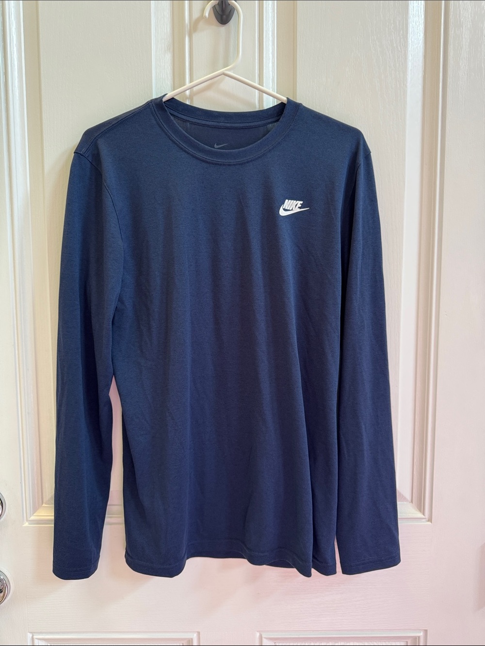 Nike Men's Dri-Fit Long-Sleeve Crew Tee - Navy, Men’s Small